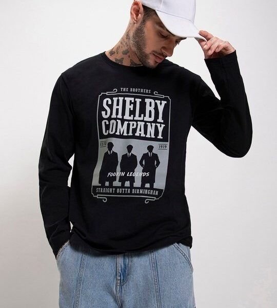 Men’s Black Shelby Brother Typography T-shirt